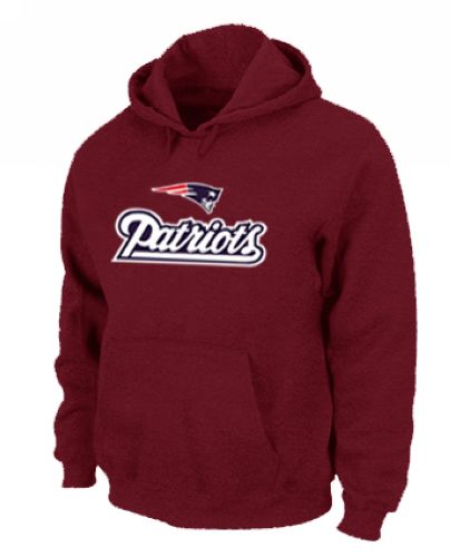 NFL Men's Nike New England Patriots Authentic Logo Pullover Hoodie - Red